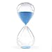 SWISSELITE Hourglass Sand Timers, Hourglass Sand Clock Inspired Glass for Home, Desk, Office Decor (8.5Inch-60Mins Blue)
