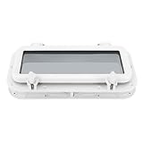 Ojo de buey para barco, 4 mm, rectangular, ventana de ojo de buey Qiilu, resistente a los rayos UV, vidrio templado, ojo de buey marino Treeisland para barcos, yates, caravanas