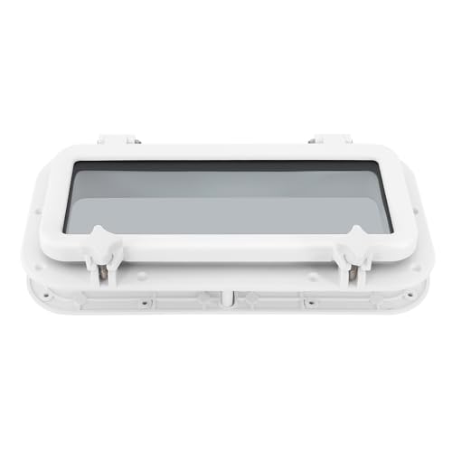 Hublot de bateau rectangulaire de 4 mm - Verre trempé résistant aux UV - Hublot marin Treeisland pour bateaux, yachts, camping-cars