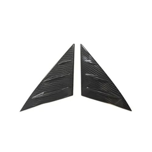 NNEAOTAQQ Accessoires d'intérieur de voiture en Fiber de carbone véritable, couvercle de garniture triangulaire, pilier A avant, déflecteurs de vent – vue 3