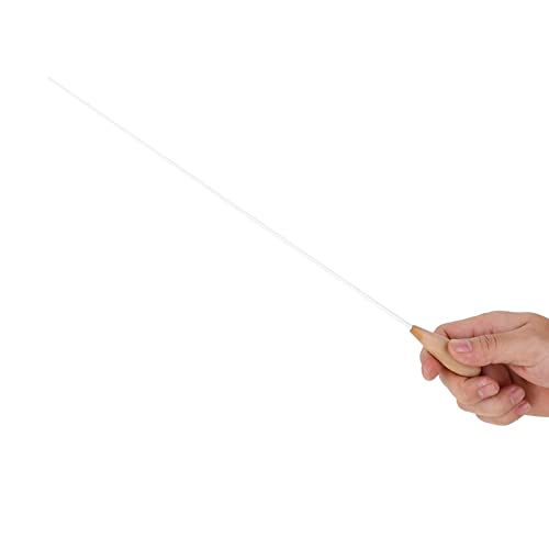 Luatoxry 15inch Conductor Baton, Metal Music Band Conducting Baton with Pearwood Handle, Orchestra Wooden Baton Music Conductor for Symphony Leader Assistant, Lightweight