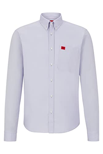 HUGO Herren Evito Slim-Fit Hemd aus Oxford-Baumwolle mit Button-Down-Kragen...