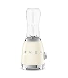 Smeg, Kompakt-Tischmixer PBF01CREU, 2 Geschwindigkeitsstufen, Motorsicherung, 2 x 600 ml Flaschen...