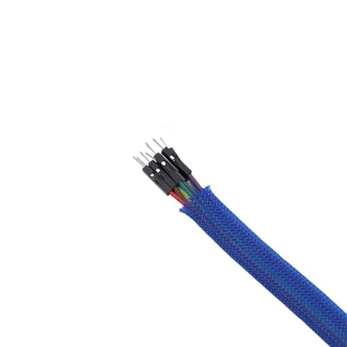 Manguito trenzado para cable, funda ordenadora de cables, carcasa de alta densidad de 30 mm x 1 metro, PET trenzado para protección de línea hidráulica, color gris miniatura 2