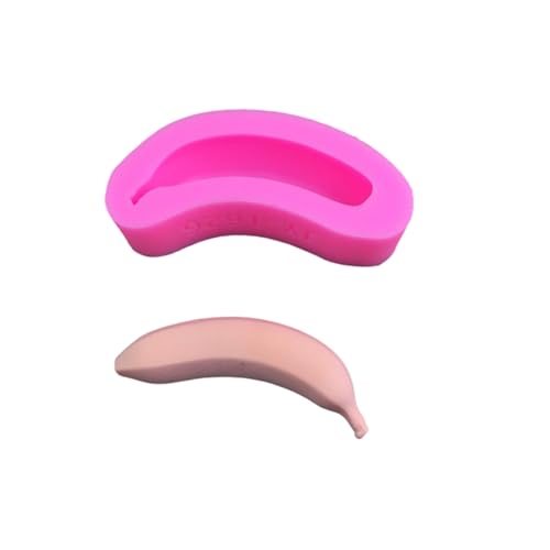 Kaeltsyn Moldes de silicona 3D con forma de plátano para fondant, suministros para pasteles, repostería, herramienta de repostería, resina, adorno, jabones, fondant, Navidad, silicona para decoración