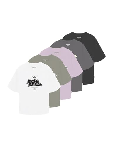 Lot de 5 t-shirts Jack & Jones pour homme en finir avec les hauts qui se déforment