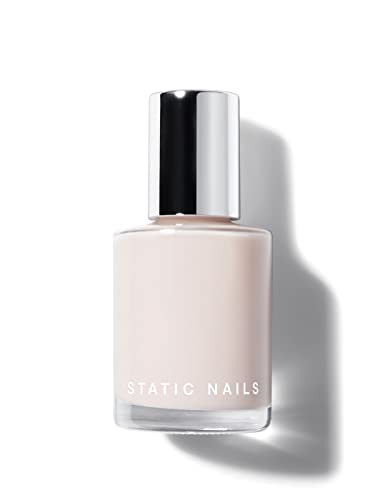 Static Nails Liquid Glass Lacquer Longer Lasting 8+ Free Treatment Nail Polish (Whites Blacks Greys) (Coconut) - Quick Dry Finger Nail Polish - DIY Nail Art Salon - Gift for Women