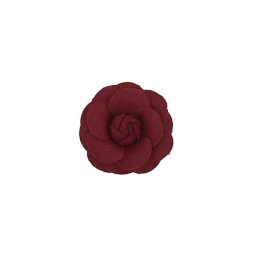Image of Camellia Hair Clip and Brooch Pin for Women Dainty Flower Broochs Lapel Pins Designer Inspired Camellia Peony Rose Brooches Flower DIY Clothing Shoes Hats Accessories Wedding Party Dance Banquet Dress Suit Ceremony Jewelry Accessories