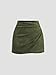 Women's Pleated Skort - Casual Autumn/Winter Fashion Green