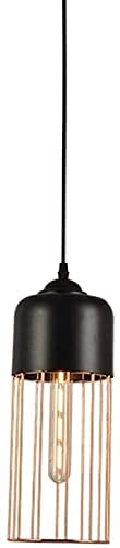 Luces de la isla , Lámpara de araña moderna LED Luces colgantes V intage Lámpara colgante industrial con pantalla de jaula de metal Accesorio de iluminación de techo colgante dorado negro contemporáne