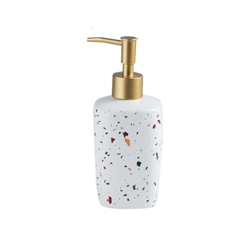 Dispensador de jabón líquido Dispensador de jabón y loción cerámica, rellenable, for baño encimera
