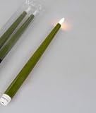grün Bollweg Set 2 LED-Spitzkerzen Kerzen grün mit Timer