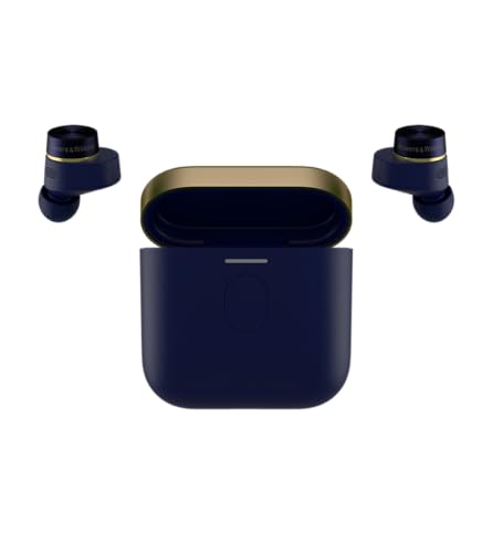 Bowers & Wilkins Pi7 S2 True Wireless Noise Cancelling Headphones – Active Noise Cancellation, Qualcomm aptX, Bluetooth, Crystal-Clear Calls, Wireless and 15-Minute Charging, Midnight Blue