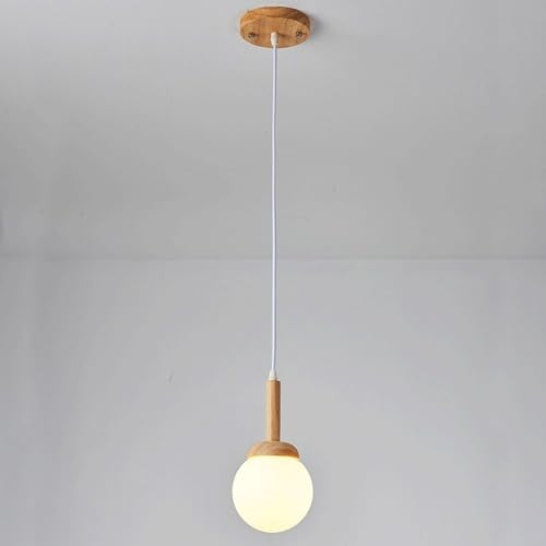 Lámparas colgantes japonesas de madera para iluminar tu isla de cocina con calidez 2