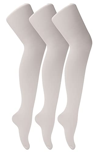Collants de danse fille 70 deniers Sock Snob blancs et roses opaques en lot de 3 paires