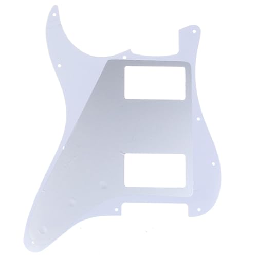 HH Guitar Strat Pickguard Humbuckers for 11 Hole USA/MIM Standard Strat Modern Style (White Pearl)