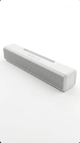 Image of Portable Bluetooth Sound Bar Speaker, White, Compact Bar Design, Wireless Audio