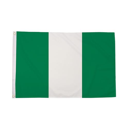 Bandera de Nigeria 240x150 cm Flagmax lona resistente con ojales