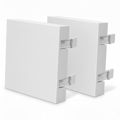Image of MX Blank Dummy Cover Plate, 1 Module 45x45 mm Modular Socket Faceplate, White Wall Cover, Pack of 2 for Electrical and AV Installations