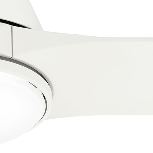 Image of Hunter 52 inch Aeronaut Outdoor Smart Ceiling Fan, LED Light, Remote, White