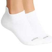 SELENE Meia Sapatilha Performance Protetor de Tênis Feminino Adulto, Branco, 34-39