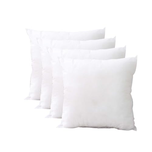 Cushion Inserts for Beds and Couches, Set of 4, Size 50x50cm
