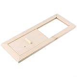 Pumixiy Lüftungsventil aus Holz für Sauna, langlebige Belüftungsplatte mit verstellbarem Spalt, 34 x 13,7 cm Schiebeklappe für Dampfbadabluft und Luftstrom