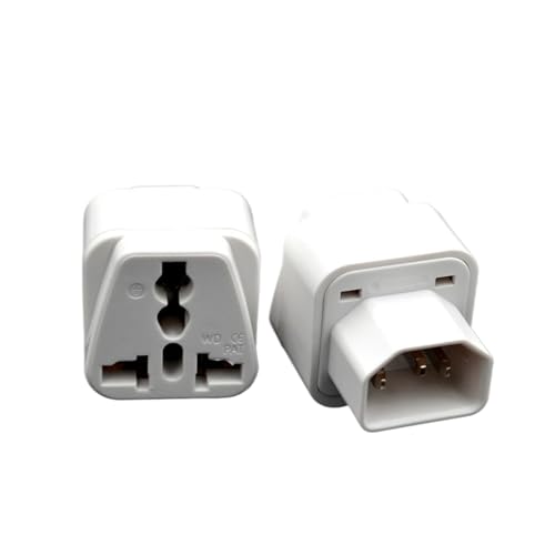 Adaptateur de prise IEC320 C14 mâle vers femelle pour onduleur UPS WD-320 White