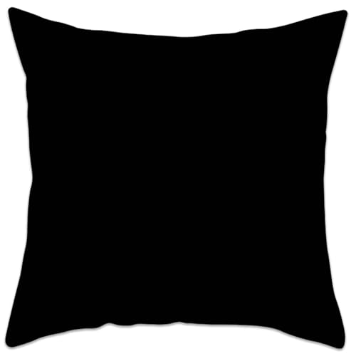 Betadistor Set of 2 Black Cushion Covers 45x45 cm Decorative Square Throw Pillow Covers 18x18 Inch Sofa Car Pillowcase for Home Bed Living Room Couch Decor Black - Image 4