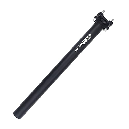 UPANBIKE Bike Seatpost Aluminum Alloy φ25.4 28.6 27.2 30.9 31.6mm*400mm Extender Length Seat Post for Mountain Bike(Black φ31.6mm)