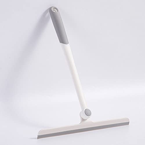 Image of Shower Squeegee - Grey Rotating Blade Window Mirror Squeegee, Soft Glass Cleaner for Home, Bathroom, Car Windshield Cleaning Small Squeegee All-Purpose Wiper Tool
