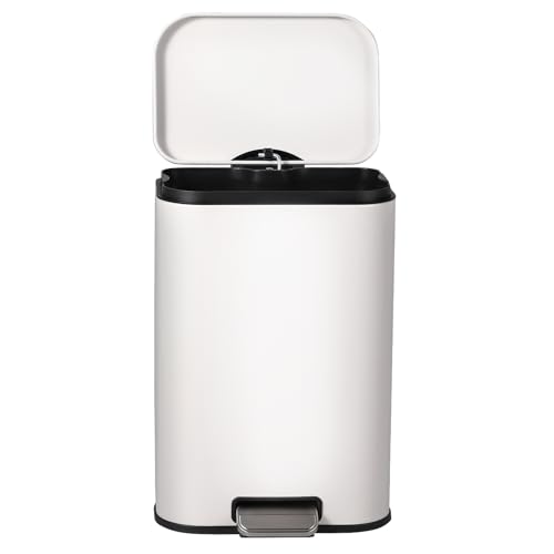 Caneca de basura rectangular de acero inoxidable 3.2 gal miniatura 7
