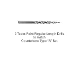 Set Of 9 High Speed Steel Brad Point Drill Regular Length