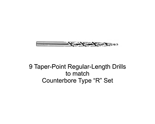 Set Of 9 High Speed Steel Brad Point Drill Regular Length #TOP7