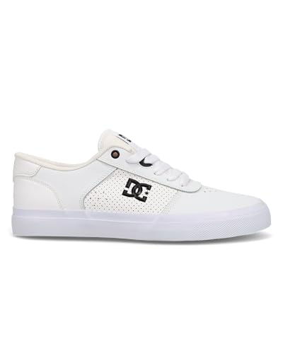 DC Men's Teknic Skate Shoe, White/Black, 9