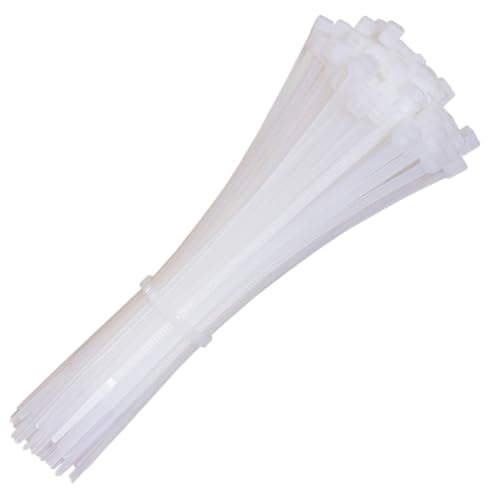 �ό� ���ȃi�C���� �����o���h 100�{ WHITE/��/�z���C�g ����100mm(��������70mm) ��2.5mm �ő咣��8kgs �������b�N���b�v ���� ���O�p ���ϋv�P�[�u���^�C �R�[�h�X�g���b�v ���̓P�[�u���Œ� �z���Ǘ� �P�[�u���W�b�v�^�C