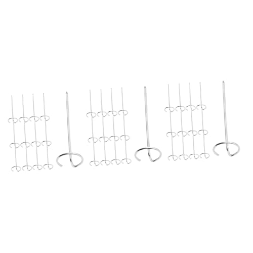 Mipcase 36 Pz bastoncini al forno light lux spiedini per barbecue in piedi spiedini di in piedi Acciaio inossidabile Spiedini di carne forniture per barbecue forno elettrico Metallo