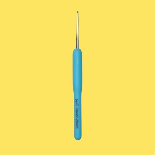 Image of Ushaworks Crochet Hook Soft Grip Crochet Needle with Aluminum Hook - Comfortable Yarn Tool for Crochet Needles, Knitting Needles, Crochet Kit, Knitting Kit, Knitting Needle Set, Crochet Needle, Crochet Set 1 Pcs (Crochet hook, 13no /2.25MM)