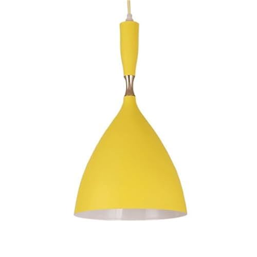 Lustre à tête en métal suspension E27 style campagnard américain jaune