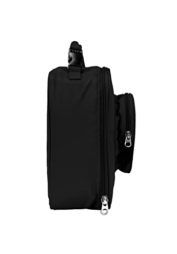 LEGO Lunch Bag, Durable and Insulated, with Mesh Pouch and Zip Compartment, Perfect for On-the-Go Meals, Black