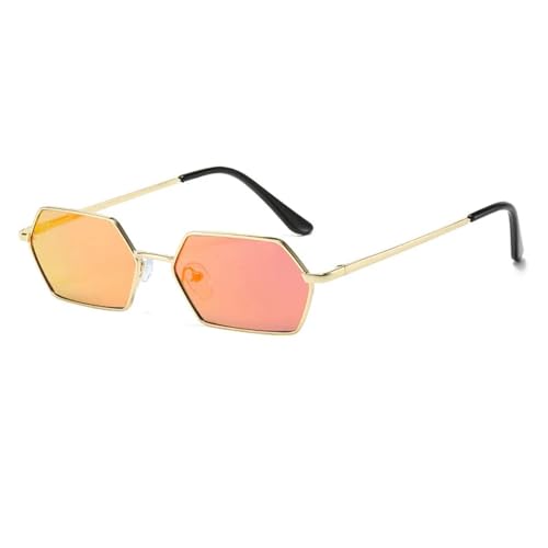 Classic Polygon Sunglasses Men Fashion Small Frame Mirror Coating Uv400