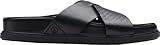 Clarks Sandalias Torford Cross para hombre, Cuero negro, 45.5 EU