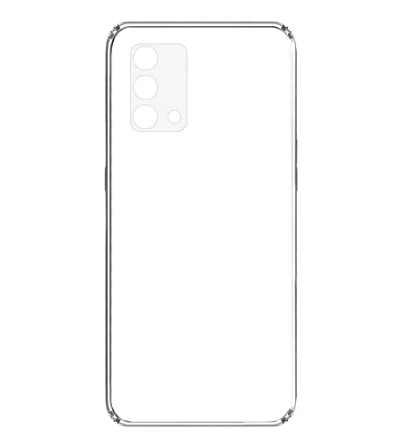 Image of Soft Flexible Silicone Back Cover Compatible with (Oppo F19s, Transparent Case + Screen Guard)