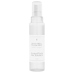European Spa Source Sleep Well Eucalyptus + Lavender Pillow Mist Spray for Aromatherapy, at Home Spa Experience, Tension Relief, Sleep Support, and Relaxation, 4 fl oz.