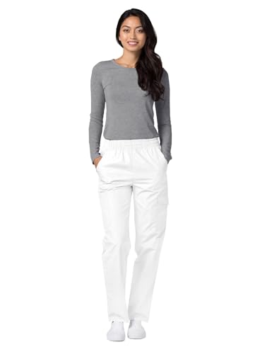 Image of Adar Underscrubs for Women - Long Sleeve Underscrub Comfort Tee - 2900 - Dark Marl Gray - 3X
