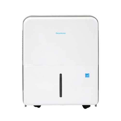 Keystone Energy Star 22-Pint Portable Dehumidifier for Large Rooms up to 1,500 Sq.Ft. with Auto-Shutoff & Timer, Quiet and Moisture Absorber For Basement, Garage, Living Room