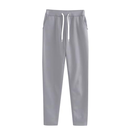 Jogging Bottoms Women's Sports Trousers Long Training Trousers High Waist Casual Trousers Loose Sweatpants with Elastic Waistband Wide Straight Leg Yoga Gym Trousers Running Trousers Large Sizes Plain