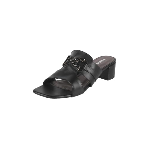 Image of Mochi Women Faux Leather Block Heel Slip-on Fashion Sandal