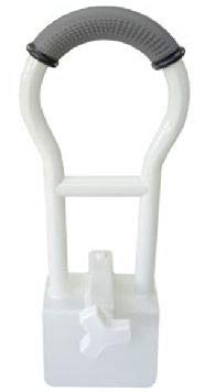 Badewannengriff - Einstiegshilfe mit Softgriff, Wannengriff, Haltegriff, belastbar bis 100 Kg, Edelstahl, Gestrickt