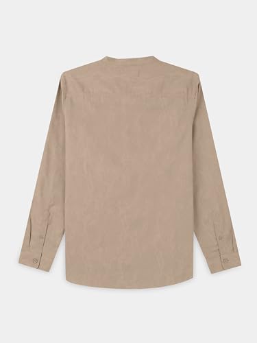 Image of StitchX Men's Full Sleeve Mandarin Collar Jacquard Shirt
